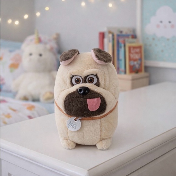 Illumination Universal Other - ILLUMINATION Plush Dog Mel Secret Life of Pets Pug Plush Stuffed Animal Puppy 6"